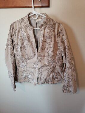 Coldwater Creek snap front cotton jacket